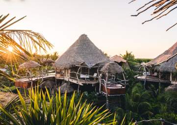 Resort Huts with Hot Tubs