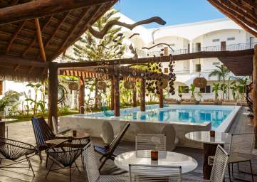 Hotel Patio and Pool View