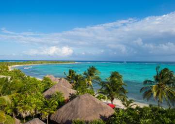 Resort Huts on Beach